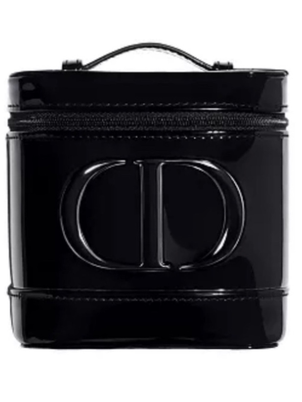 NWT Dior Black Patent Leather Toiletry Case with CD Monogram